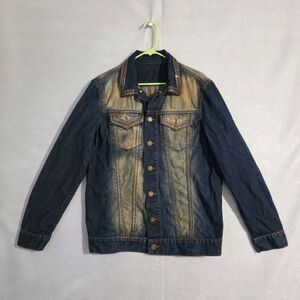 Robin's Jean Womens Rhinestone Studded Embroidered Denim Jacket USA Size Large